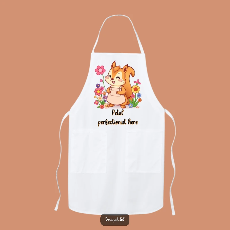 Funny Squirrel Florist Apron: Cheerful Flower Arranging Kitchen Fun, Perfect Gift!