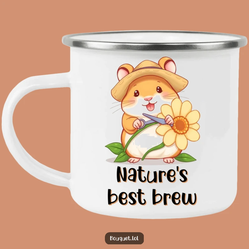 Funny Hamster Gardener Camping Mug: Cheerful Outdoor Companion, A Perfect Funny Gift for Campers