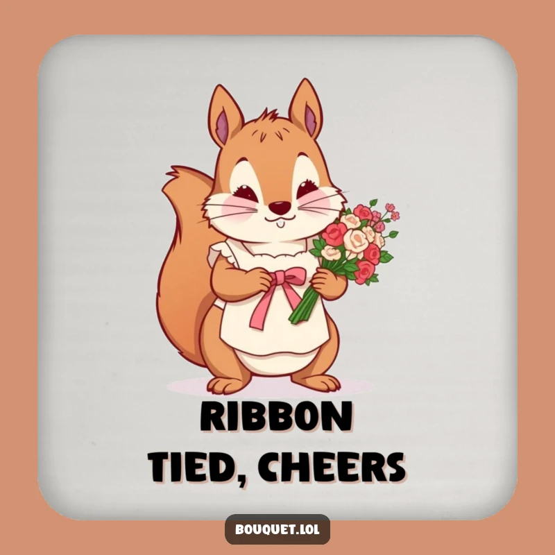 Funny Squirrel Florist Coaster: Meticulous Guard, A Small but Mighty Funny Gift
