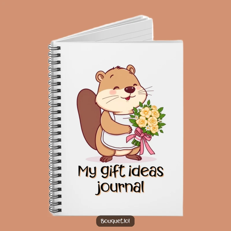 Funny Beaver Florist Notebook: Busy Bouquet Tying Journal, Crafty Gift!